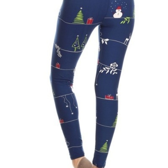 Cartoon Christmas Leggings - Picture 2 of 4